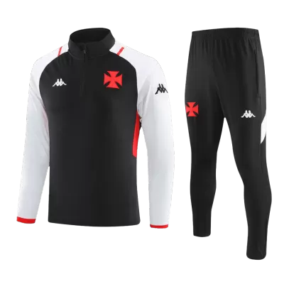 Men's Vasco da Gama 2 Piece Set Soccer Zipper Tracksuit 2023/24 Black - soccerdiveshop