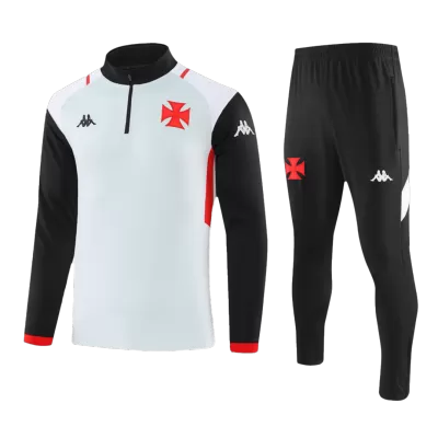 Men's Vasco da Gama 2 Piece Set Soccer Zipper Tracksuit 2023/24 White - soccerdiveshop