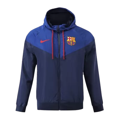 Barcelona Windbreaker Hoodie Soccer Jacket 2023/24 - soccerdiveshop