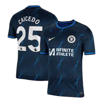 Chelsea Jersey Custom CAICEDO #25 Soccer Jersey Away 2023/24 - soccerdiveshop