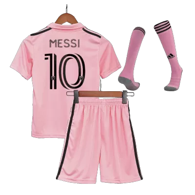 Kid's Inter Miami CF Whole Kits MESSI #10 Custom Home Soccer Kit 2022 - soccerdiveshop