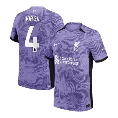 Authentic Liverpool Soccer Jersey VIRGIL #4 Third Away Shirt 2023/24 - soccerdiveshop