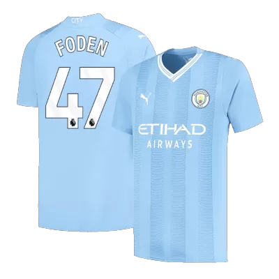 Manchester City Jersey Custom FODEN #47 Soccer Jersey Home 2023/24 - soccerdiveshop