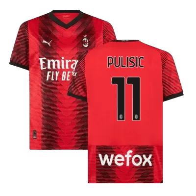 AC Milan Jersey Custom PULISIC #11 Soccer Jersey Home 2023/24 - soccerdiveshop