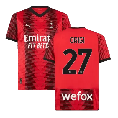 AC Milan Jersey Custom ORIGI #27 Soccer Jersey Home 2023/24 - soccerdiveshop