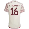 H.HERRERA #16 Mexico Away Soccer Jersey Custom World Cup Jersey 2022 - soccerdiveshop