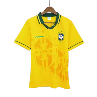 Brazil Jersey Custom Home Soccer Jersey 1993/94 - soccerdiveshop