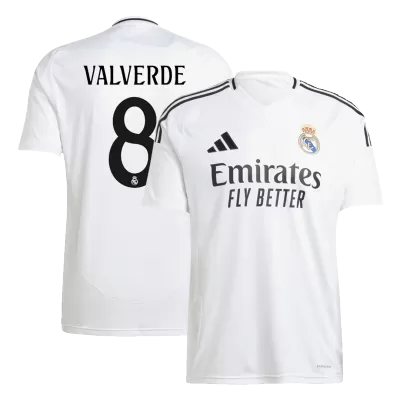 VALVERDE #8 Real Madrid Home Soccer Jersey 2024/25 - soccerdiveshop