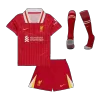 Liverpool Home Kids Soccer Jerseys Full Kit 2024/25 - soccerdiveshop