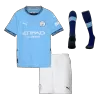 Manchester City Home Kids Soccer Jerseys Full Kit 2024/25 - soccerdiveshop