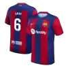 Barcelona Jersey Custom GAVI #6 Soccer Jersey Home 2023/24 - soccerdiveshop