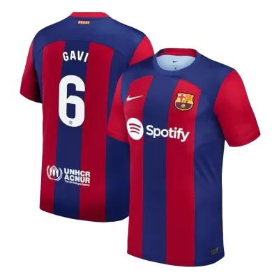 Barcelona Jersey Custom GAVI #6 Soccer Jersey Home 2023/24 - soccerdiveshop